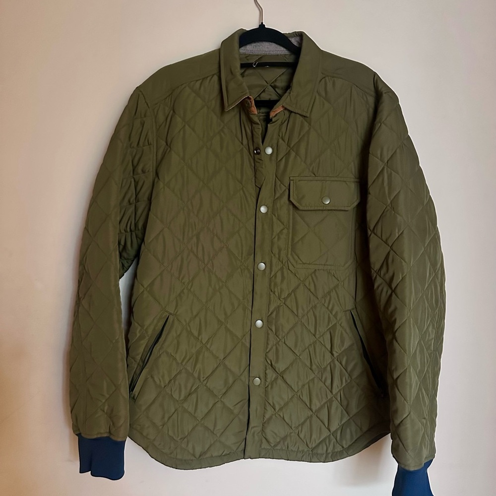 Olive Quilted Men's Jacket